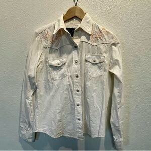 Cowgirl Legend White Embroidered Shirt 100 % cotton